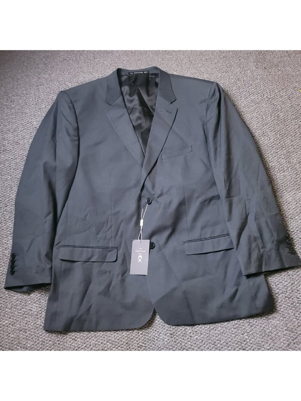 The Groomsman Suit Blazer Mens 52R Modern Fit Charcoal Gray Jacket Supply